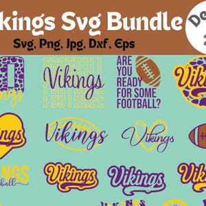 Vikings SVG Bundle: 20 Fußball Designs (Digitaler Download)