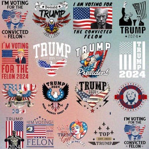 20+ Files Donald Clipart | Instant Download | 20 Unique Trump 2024 Svg Layered Bundle Items | Cricut, Digital Vector Cut File | Clip Art