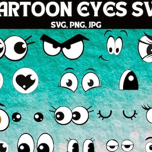 Emotikona svg, Twarz svg, Emoji oczy clipart wektor, Pakiet oczu Svg, Emoji oczy svg, svg png dxf szablon wycięty plik dla sylwetki cricut winyl