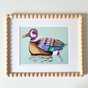 Duck Art Print // &quot;Darby Duck&quot; // Nursery Art, Cottage Core Decor, New Baby Gift