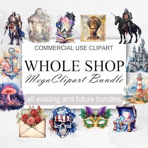 Whole Shop Clipart Bundle, Unlimited Lifetime Access, All Past and Future Designs, Large Clipart Bundle, PNG & SVG, Digital Instant Download