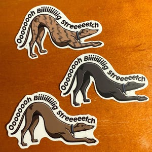 Big Stretch Dog Sticker Decal - Greyhound Whippet Galgo Lurcher