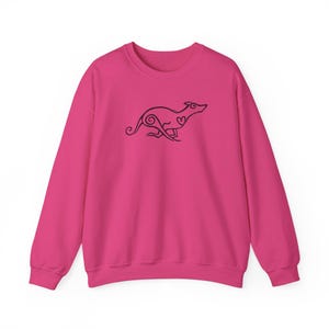 Swirly Hound - Crewneck Sweatshirt Greyhound Galgo Whippet Iggy