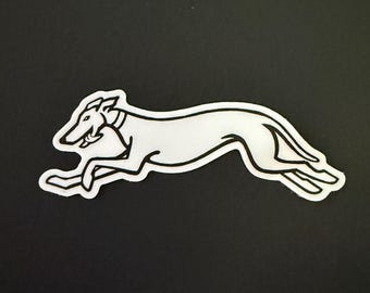 Running Hound Sticker Decal - Greyhound Whippet Galgo Lurcher Dog