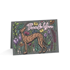 Cartes de remerciement 10 lévriers - Lévrier whippet Galgo Iggy