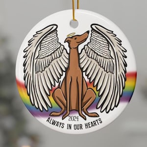 Memorial Hound Ornament for Greyhound, Whippet, Galgo