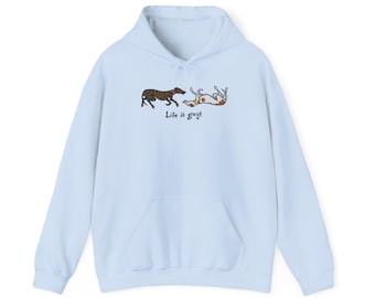 Sudadera con capucha o cuello redondo Life is Greyt con diseño personalizado