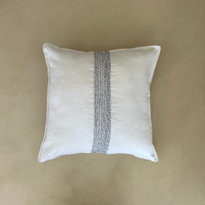 Backstitch line Pillow, Linen fabric, Contemporary, Sofa, Bed, cover