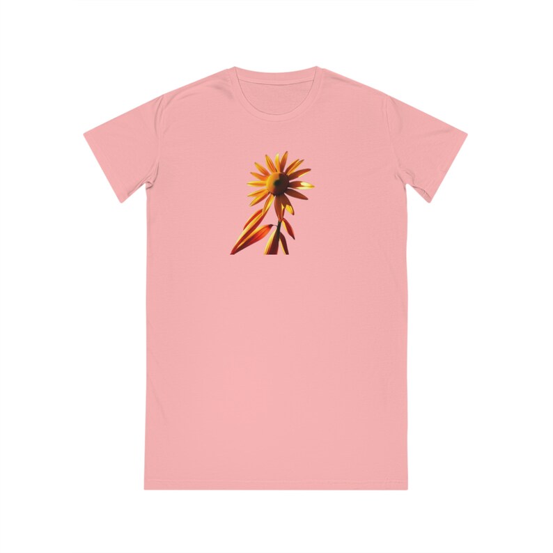 Bio-Umweltfreundlich, Spinner T-Shirt Dress mit Sonnenblume Bild 4