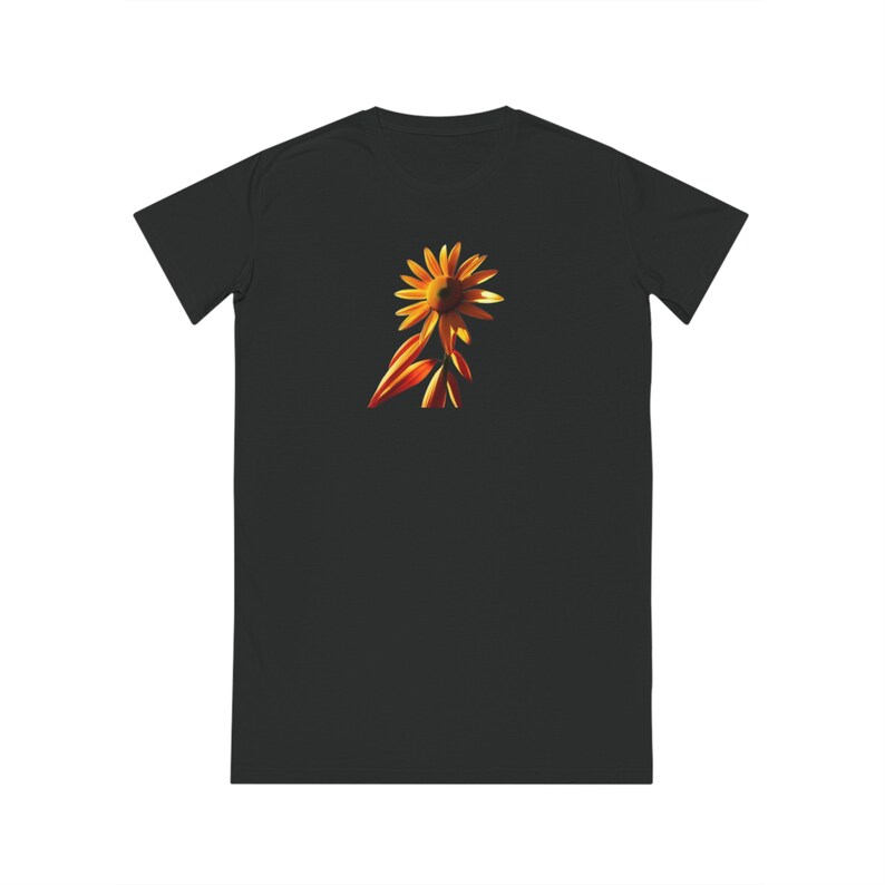 Bio-Umweltfreundlich, Spinner T-Shirt Dress mit Sonnenblume Bild 6