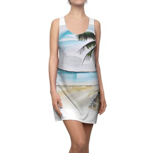 Racerback Dress (AOP)Women&#39;s Cut & Sew, Hawaiian Design, sleeveless