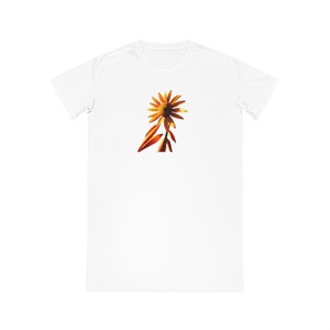 Bio-Umweltfreundlich, Spinner T-Shirt Dress mit Sonnenblume Bild 8