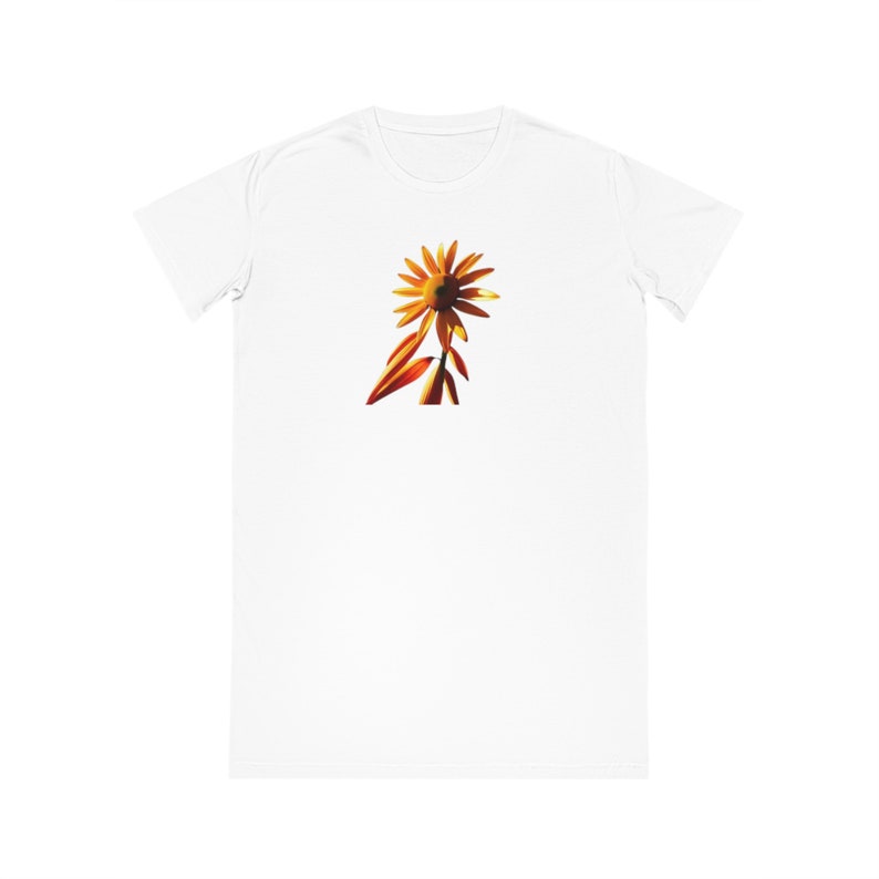 Bio-Umweltfreundlich, Spinner T-Shirt Dress mit Sonnenblume Bild 8
