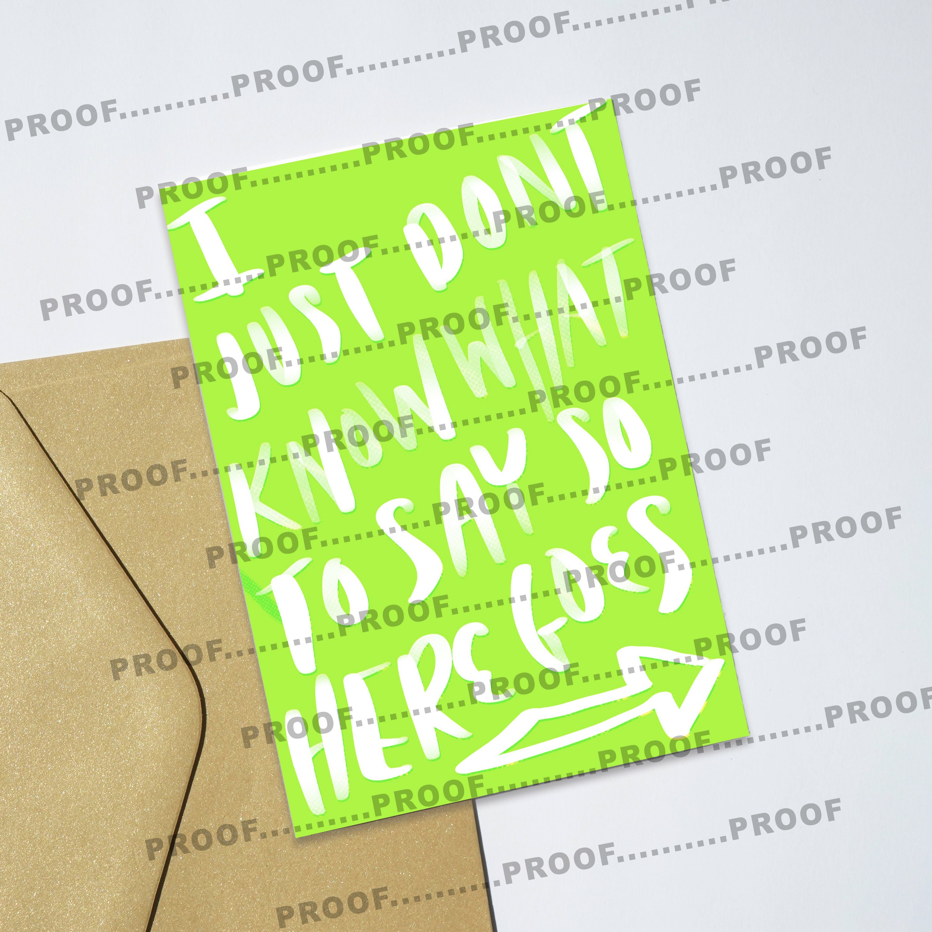 PRINTABLE Card, Words Card, INSTANT DOWNLOAD, Dont Know What to Say