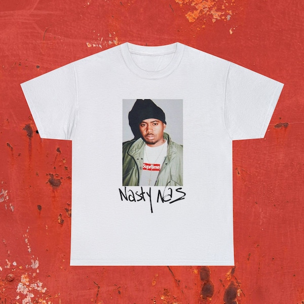 Nasty Nas Rapper T-shirt | 90's Hip Hop Clothing | Unisex | Classic Fit | Vintage Rap Tee