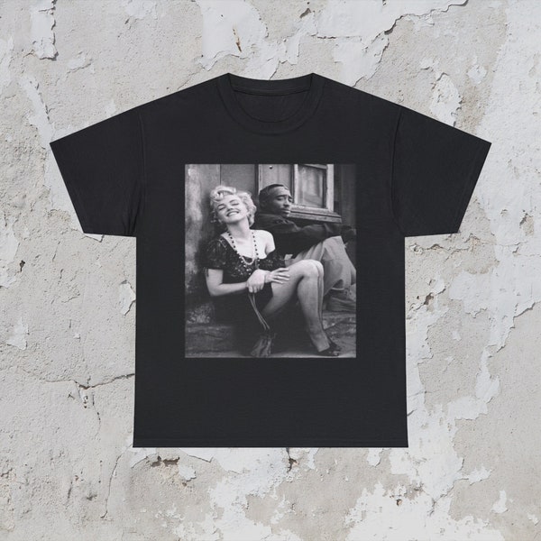 Marilyn Monroe & 2Pac T-shirt | Vintage Clothing | Hip Hop Shirt | Rapper Tee | Classic Fit | Adult Size | Retro Graphic Tee | Vintage Gifts