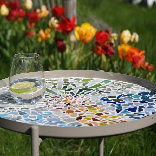 Mosaic Side Table Etsy