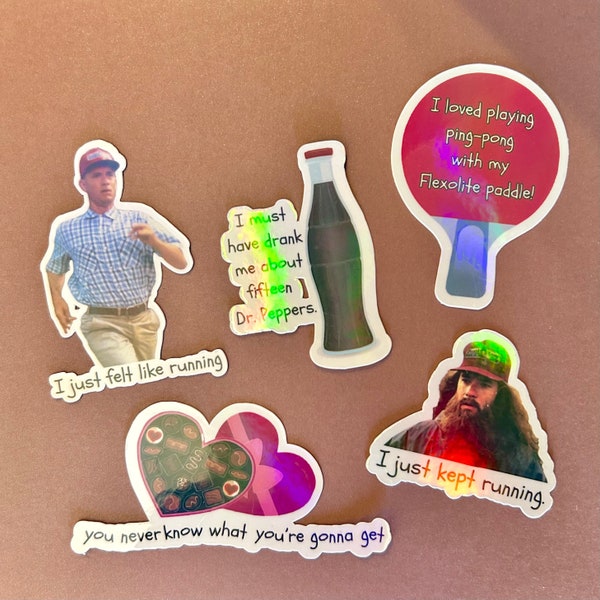 Vinyl Decal Stickers Inspired by Forrest Gump