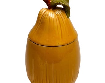 Słoik na ciasteczka w kształcie gruszki z zabytkowego srebra z Japonii