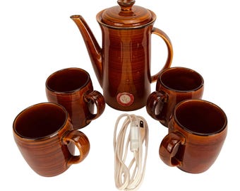 Vintage Brittany Nasco Electric Tea & Coffee Pot Set - Rare