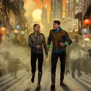 TRADERS LEAP cover art by David Mattingly for the book by Steve Miller and Sharon Lee