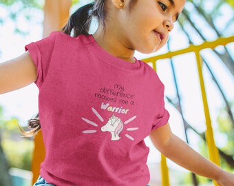 Girl Toddler 2T-4T Unicorn Shirt Warrior Girl Toddler T-Shirt Birthday Toddler unicorn Gift Positive Toddler Tshirt Self Love Kid TeeShirt