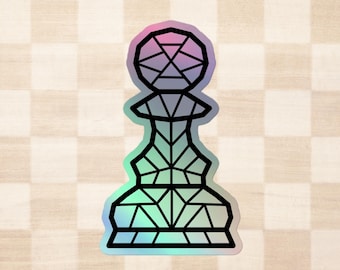 Giant Pawn Sticker, Chess Holographic Sticker