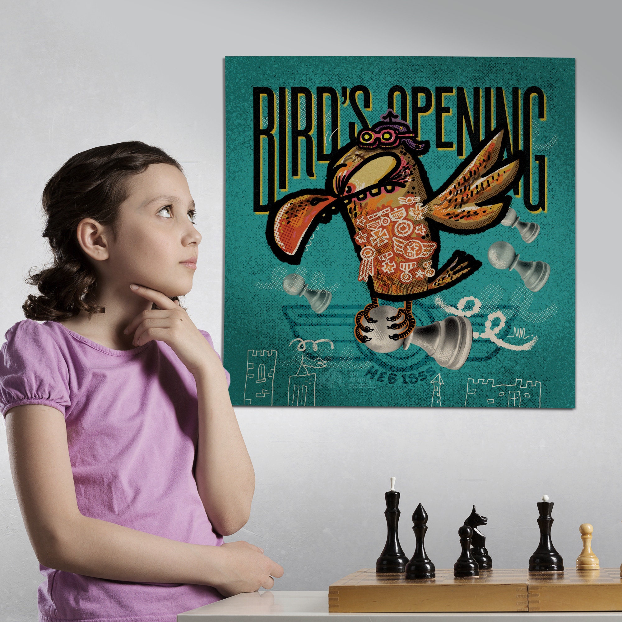 The Fried Liver Attack Chess Opening Poster Print Chess 