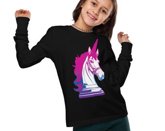 Magic Chess Unicorn Long Sleeve Tee