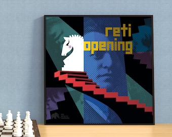 The Reti Opening | Chess Opening Poster Print | Chess Enthusiasts, Kids, Teens, Teachers, Mentors, Chess Clubs and Classroom Décor.