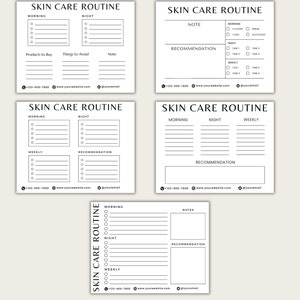 5 skincare routine cards you can give to your customers!
