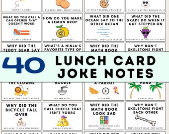 Lunchbox Jokes Printable, Editable Lunch Box Notes, Jokes for kids, Activity Lunchbox Cards, Kids Riddles, Printable Lunch Box Cards
