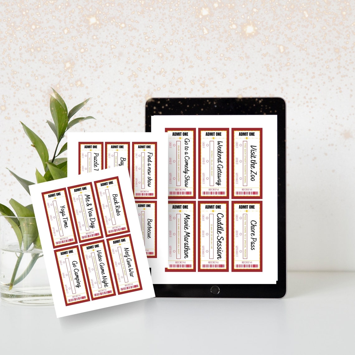 Editable Printable Love Coupons Book Template -anniversary or Valentine ...