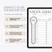 Printable Sales Goal Tracker, Simple Finance Thermometer Chart Tracker ...