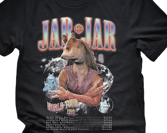 Camiseta pirata de hip hop de Jar Jar Binks, divertida camiseta de Star Wars