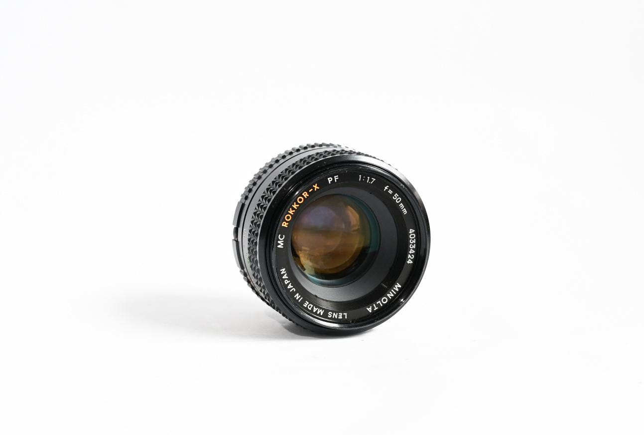 Minolta MC Rokkor-x PF 50mm F1.7 Vintage Lens Mc/md/sr Mount