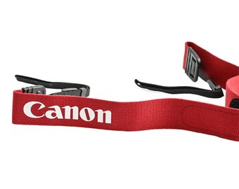 Canon vintage camera strap red  from the 2000s eos