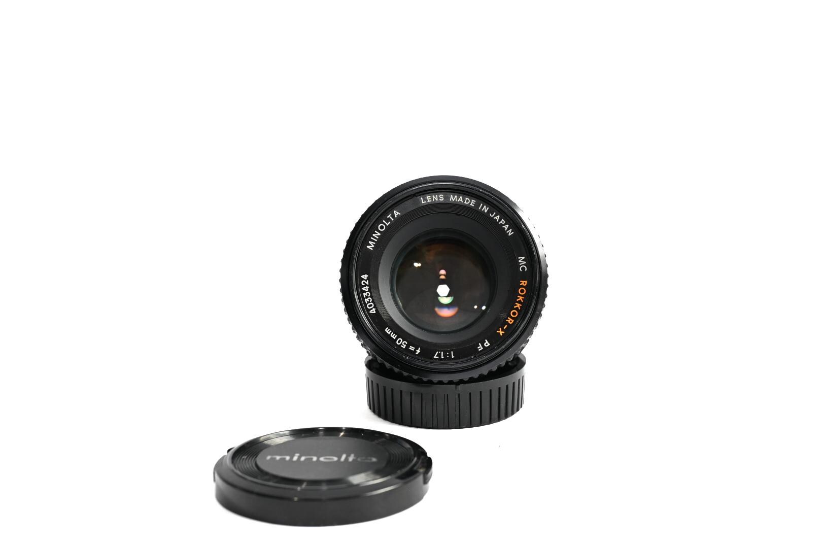 Minolta MC Rokkor-x PF 50mm F1.7 Vintage Lens Mc/md/sr Mount