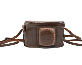 Rare Zeiss Ikon Leather camera case for Contax II cameras VINTAGE