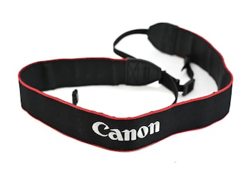 Canon EOS Digital vintage camera strap red/black color