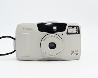 Canon Sure Shot 60 Zoom 35mm Film Camera – Vintage Point and Shoot Autofocus
