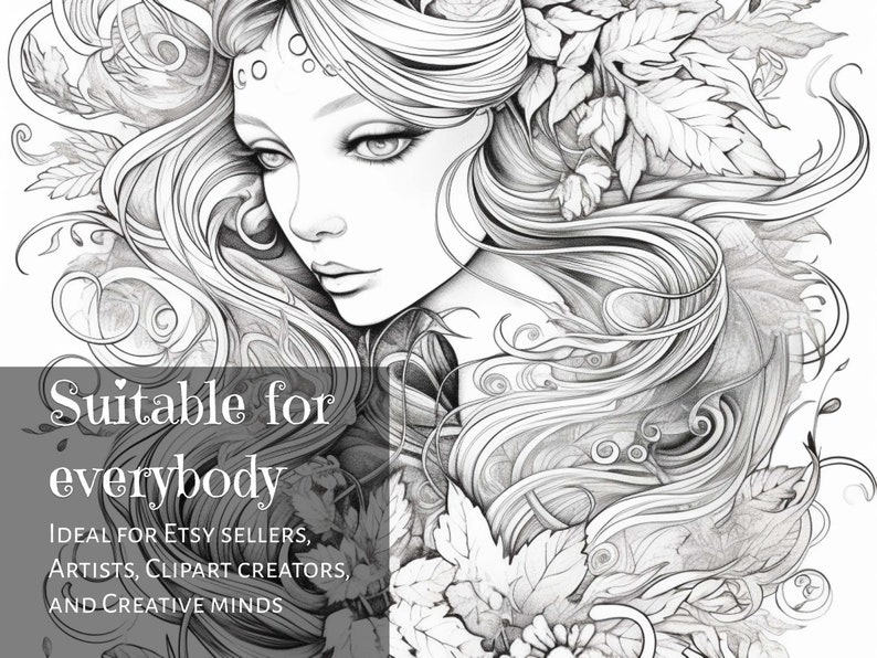 Boho Coloring Pages Midjourney Prompt AI Art Prompt Etsy
