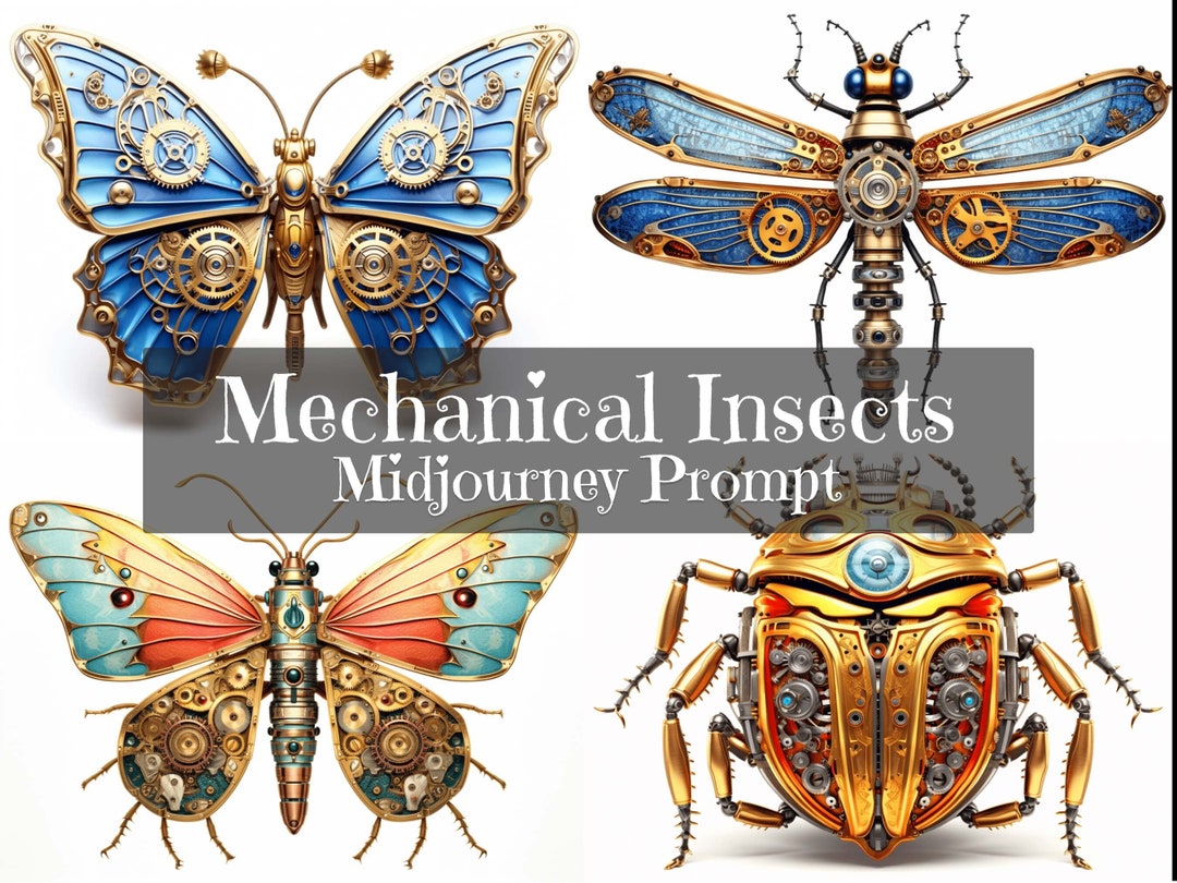 Midjourney Prompt for Mechanical Insects, AI Art Prompt, Butterfly ...
