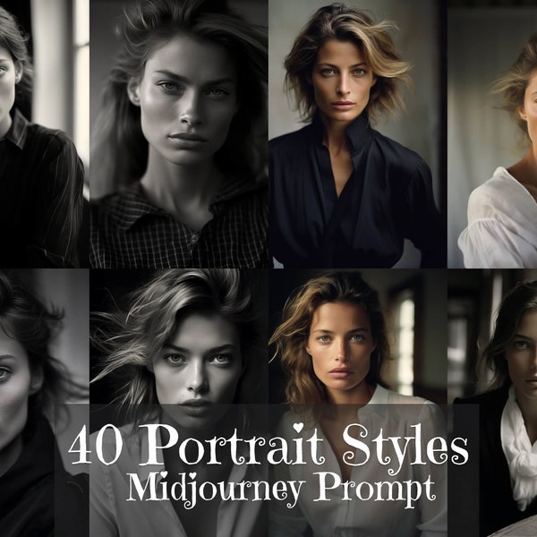 Professional Midjourney Prompt for Portrait Photography, Realistic Midjourney AI Art, Photography Midjourney Prompts, Customizable Prompts