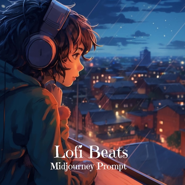 Midjourney Prompt for Lofi Beats Channels,  Midjourney AI Art, Best Midjourney Prompts, Ultimate Midjourney Digital Art, Lo-fi Illustration