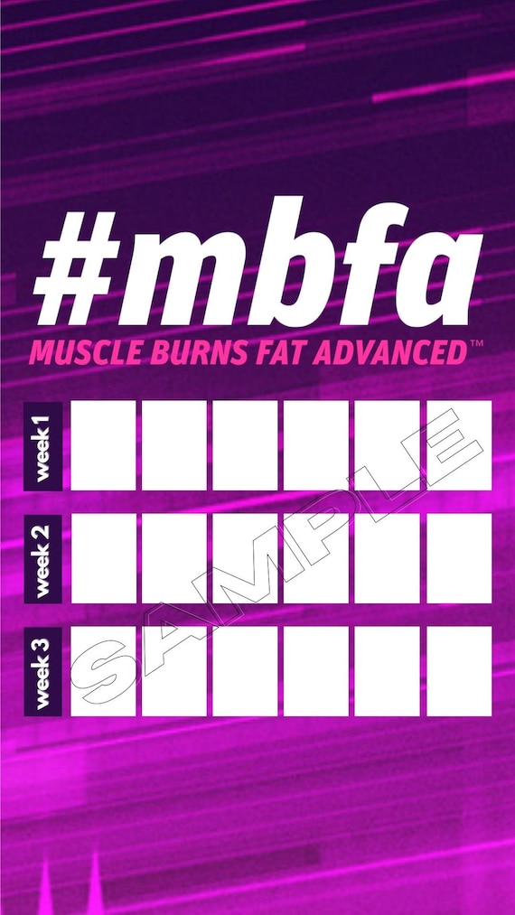 Muscle Burns Fat Advanced Tracker #MBFA Megan Davies Bodi