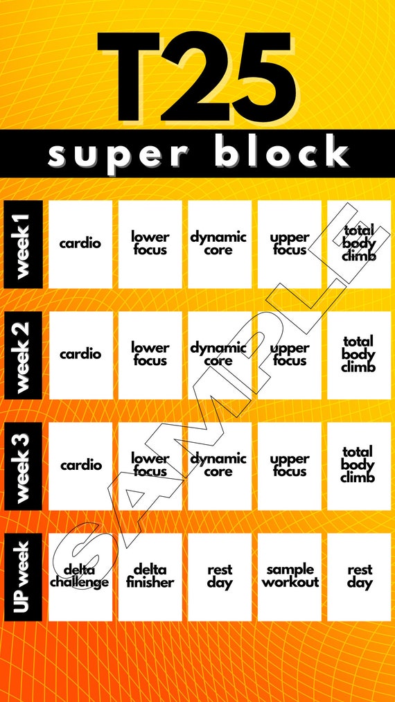 T25 calendar