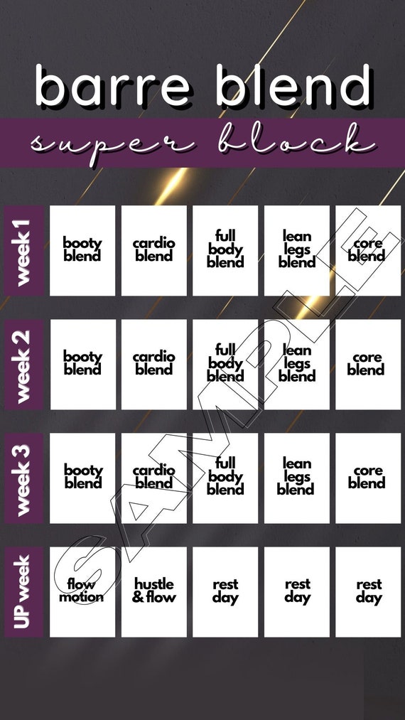 Barre blend schedule hotsell