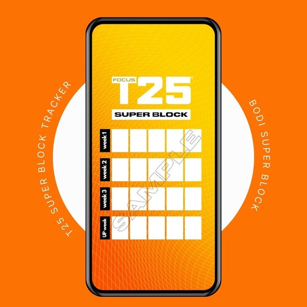 T25 Tracker | T25 Super Block | Sweaty Selfie Tracker | BODi Tracker | Social Calendar | IG Stories | IG Template