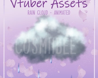 Rain Cloud - Animated Vtuber Asset (Vtube studio) - Streamer asset - Perfect for twitch redeems!